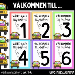 Välkommen till - åk 1-6 - skylt