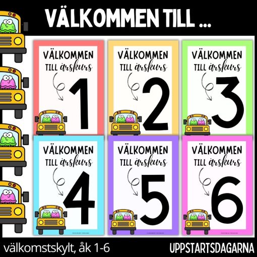 Välkommen till - åk 1-6 - skylt