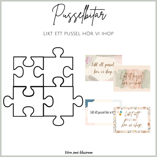 Samarbetsuppgift - likt ett pussel hör vi ihop