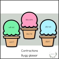Contractions - build the ice creams