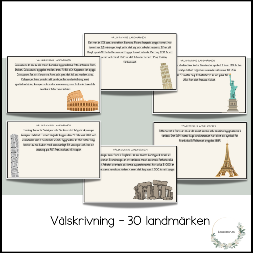 Välskrivning - landmärken