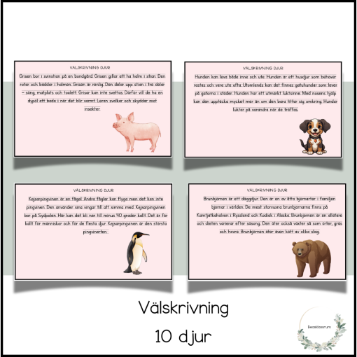 Välskrivning - djur