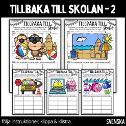 Tillbaka till skolan - öva på att följa instruktioner, klippa och klistra - 2