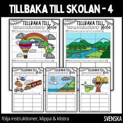 Tillbaka till skolan - öva på att följa instruktioner, klippa och klistra - 4