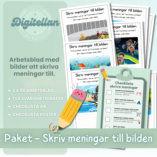 Paket - Skriv meningar till bilden.