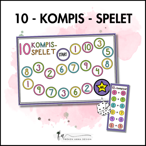 10-kompis-spelet (tema färgglatt): Lär dig tiokompisar / tiokamrater