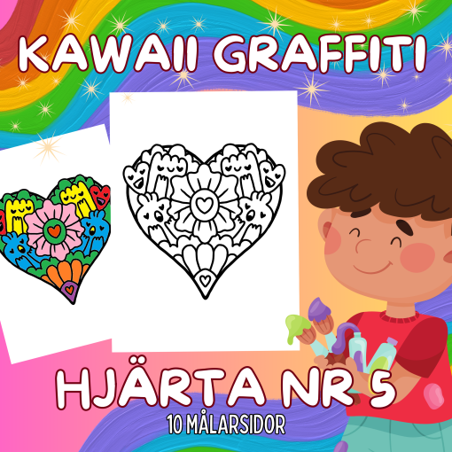Kawaii Graffiti Hjärta Nr 5