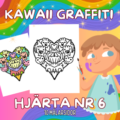 Kawaii Graffiti Hjärta Nr 6