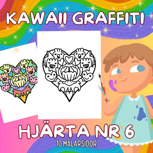 Kawaii Graffiti Hjärta Nr 6
