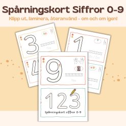 Spårningskort siffror 0-9