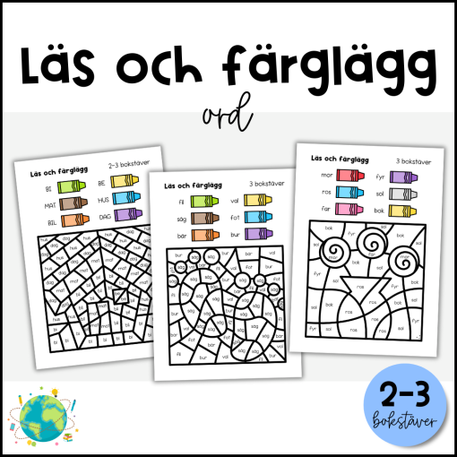 Läs och färglägg - Ord 1