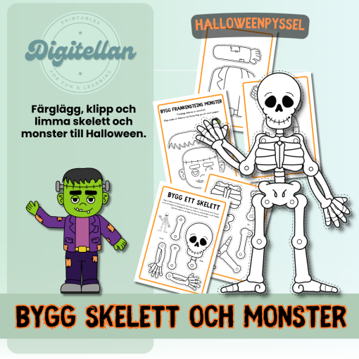 Halloween - Bygg skelett och monster