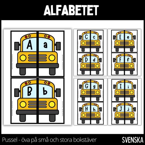 Öva på alfabetet - pussel