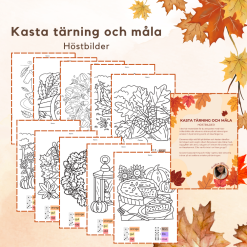 Kasta tärning och måla - Höst
