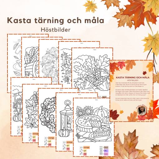 Kasta tärning och måla - Höst
