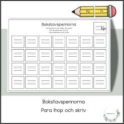 Bokstavspennorna - para ihop och skriv