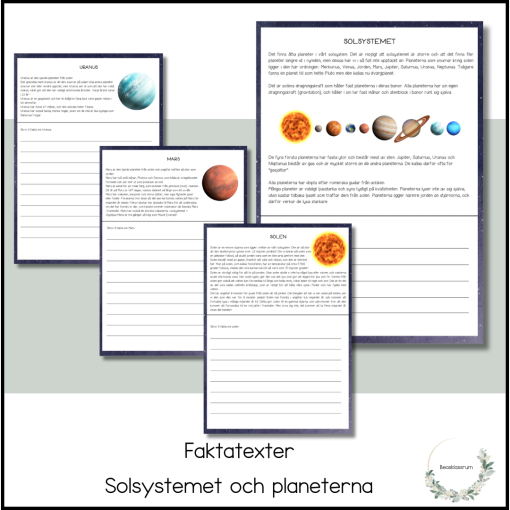 Faktatexter - solsystemet och planeterna
