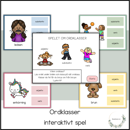 Ordklasser - interaktivt spel