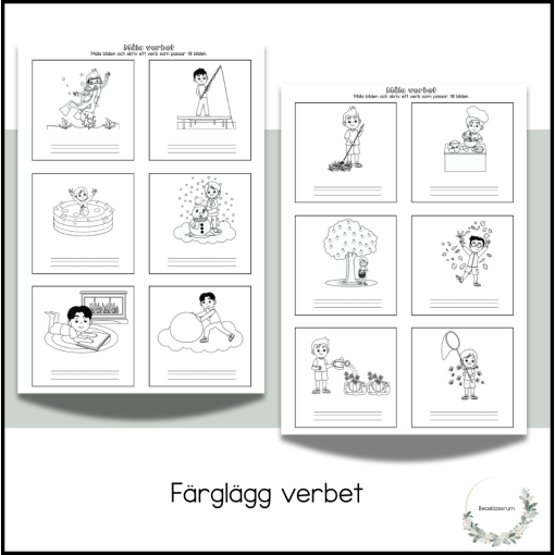 Färglägg verbet