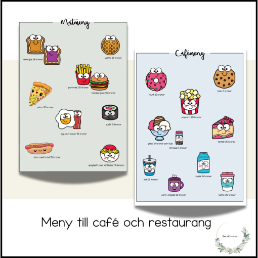 Menyer - café + restaurang