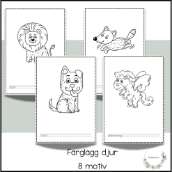 Färglägg djuren
