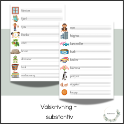 Välskrivning - substantiv