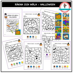 Räkna och måla - Halloween