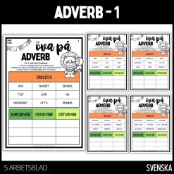 Adverb - 5 st arbetsblad - 1