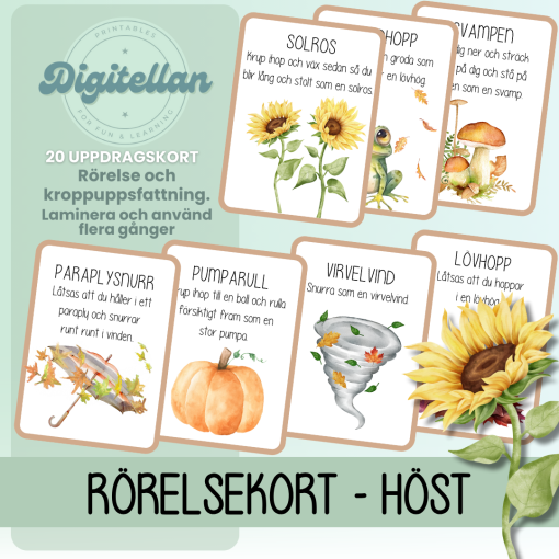 Rörelsekort - Hösttema