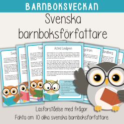 Faktatexter om barnboksförfattare - Läsförståelse - Barnboksveckan