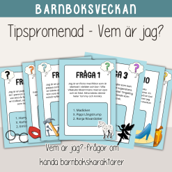 Tipspromenad Barnbokskaraktärer - Vem är jag? - Barnboksveckan
