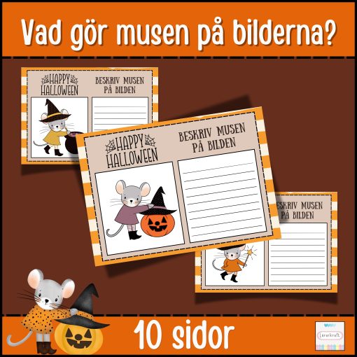 Halloween häfte: Beskriv vad Musen gör