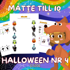 Matte till 10 Halloween Nr 4 Arbetsbok 10 Sidor