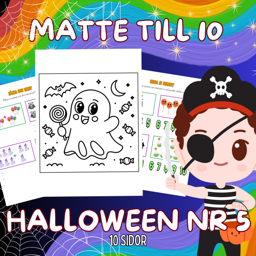 Matte till 10 Halloween Nr 5 Arbetsbok 10 Sidor