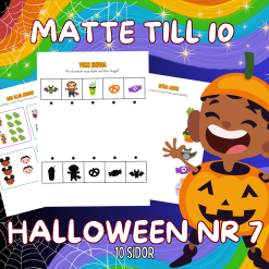 Matte till 10 Halloween Nr 7 Arbetsbok 10 Sidor