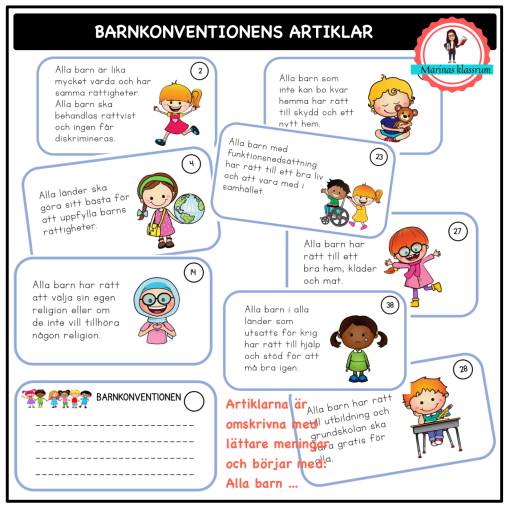Barnkonventionen - artiklarna med lättare språk