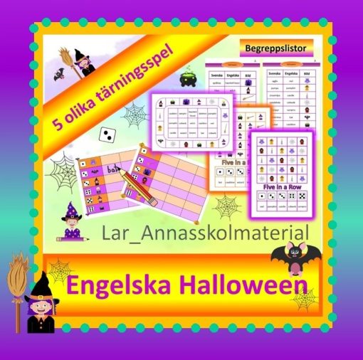 Engelska Halloween 5 olika spel