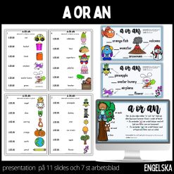 Presentation & arbetsblad - a or an