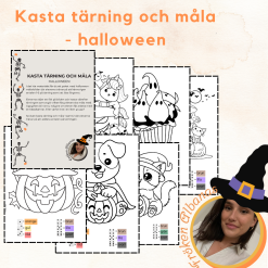 Kasta tärning och måla - halloween