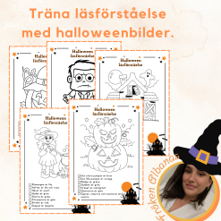 Träna läsförståelse - halloweenbilder