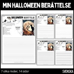 Min halloween berättelse - 7 olika nivåer, 14 sidor