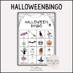 Halloweenbingo med bildkort