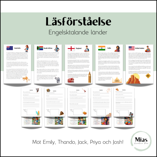 Läsförståelse: Engelsktalande länder