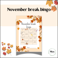 November Break bingo