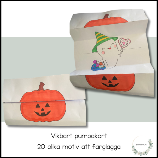 Vikbart pumpakort - 20 motiv