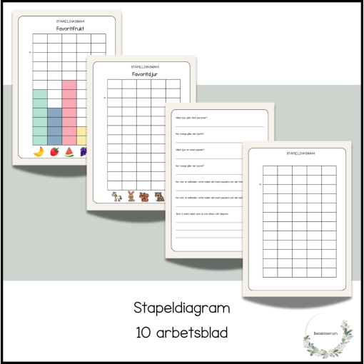 Stapeldiagram - 10 arbetsblad