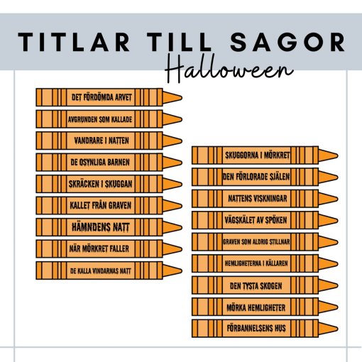 Titel halloweensagor