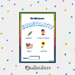 Ordklass:Substantiv
