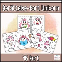 Berättelsekort Unicorn (15 motiv)