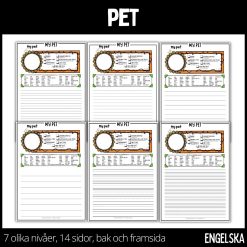 Time to write - pet - 7 skrivmallar, 14 sidor